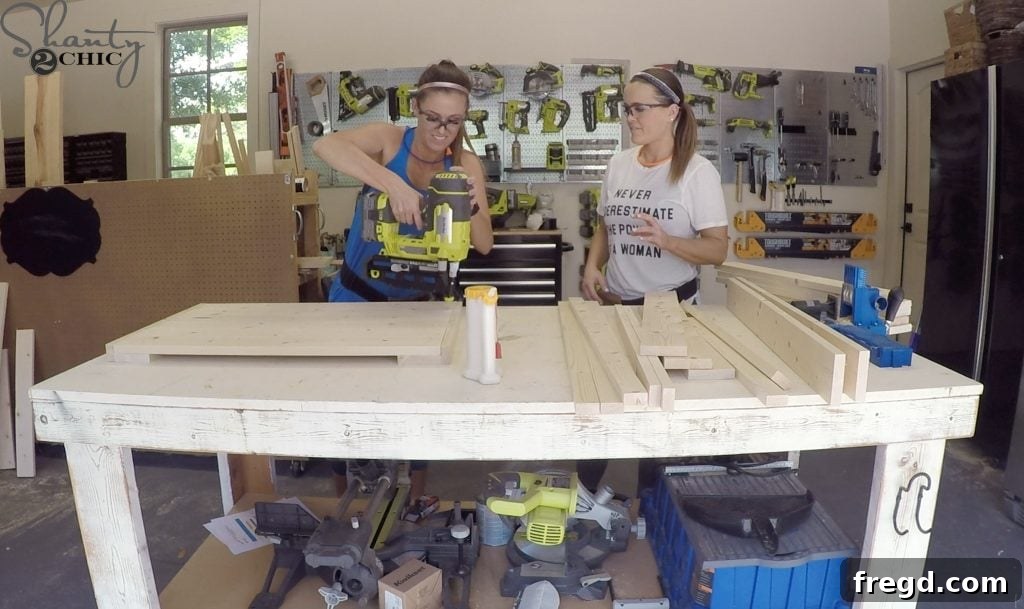 Assembling the L-shaped headboard sides for the dog bed