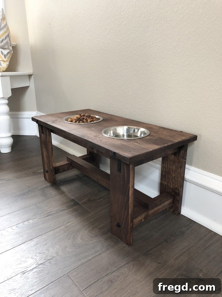 Custom Pet Feeding Stand 15 DIY Dog Bowl Stand - perfect for medium-sized dogs
