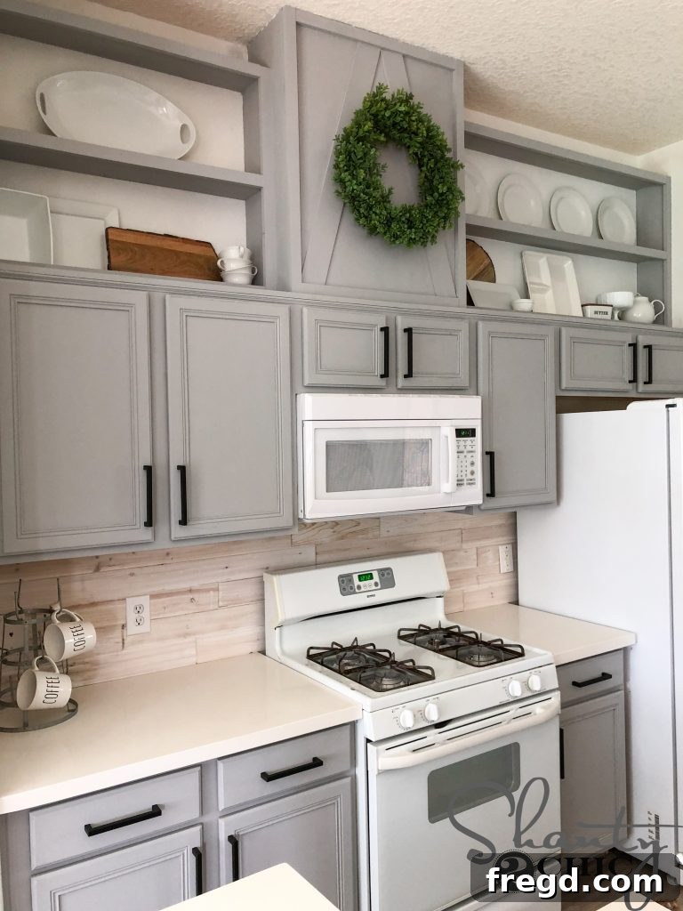 DIY Driftwood Backsplash