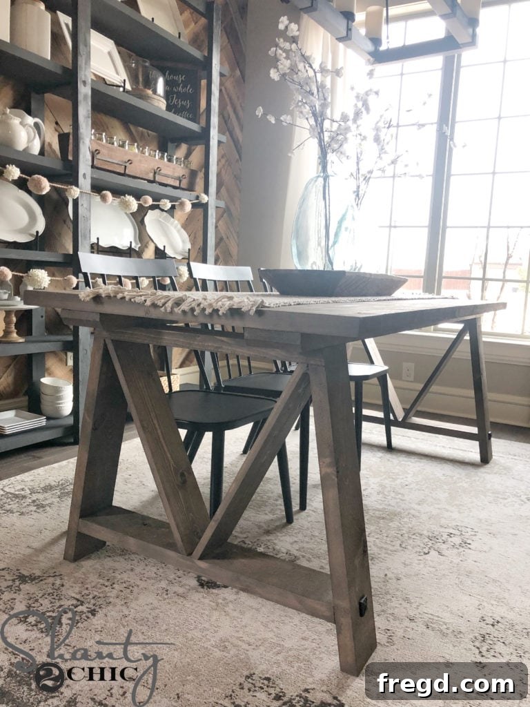 DIY Fancy V Dining Table