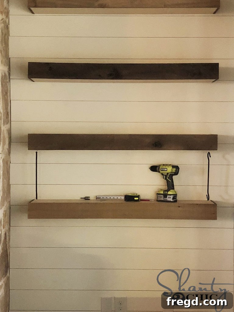 DIY Floating Shelves 17 DIY Floating Shelves with Hardware
