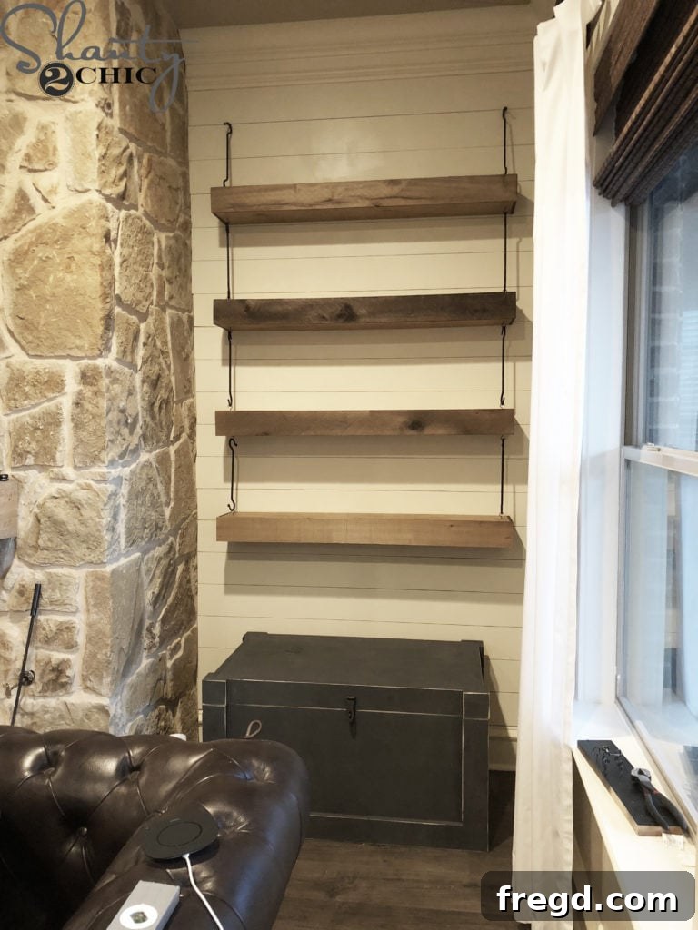 DIY Floating Shelves 18 DIY Floating Shelves with Hardware