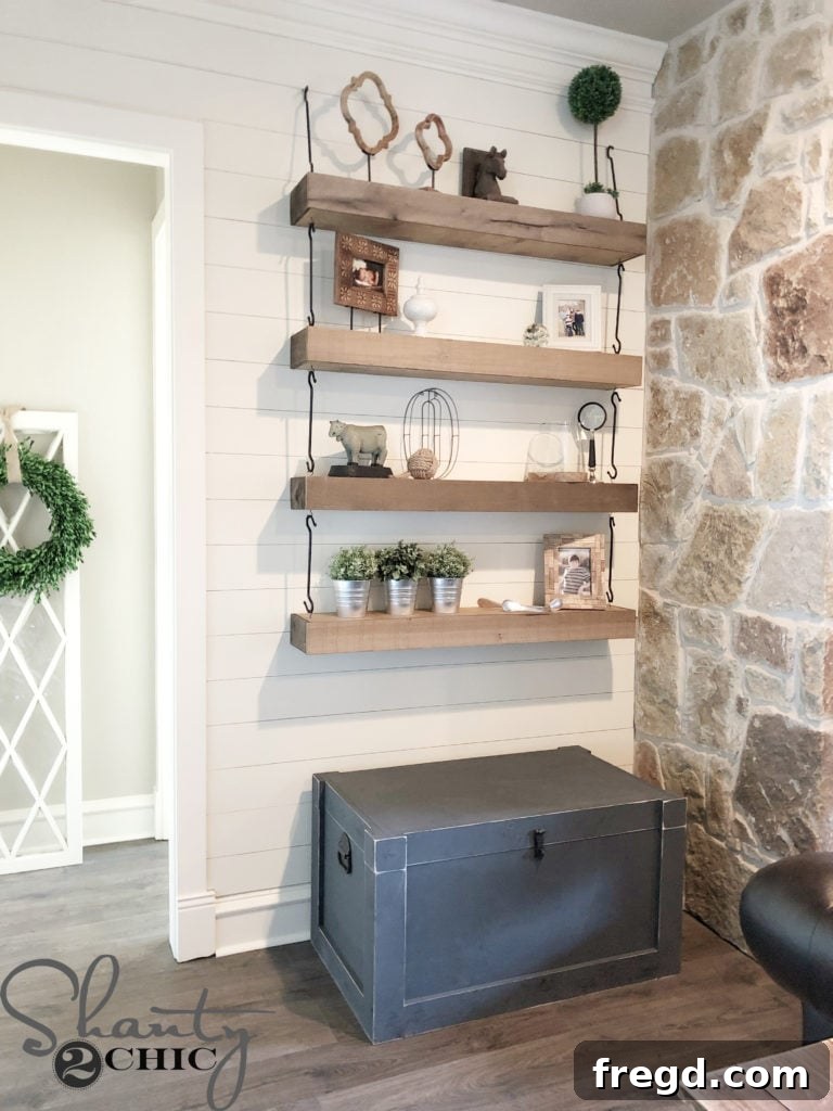 DIY Floating Shelves 19 DIY Floating Shelves with Hardware