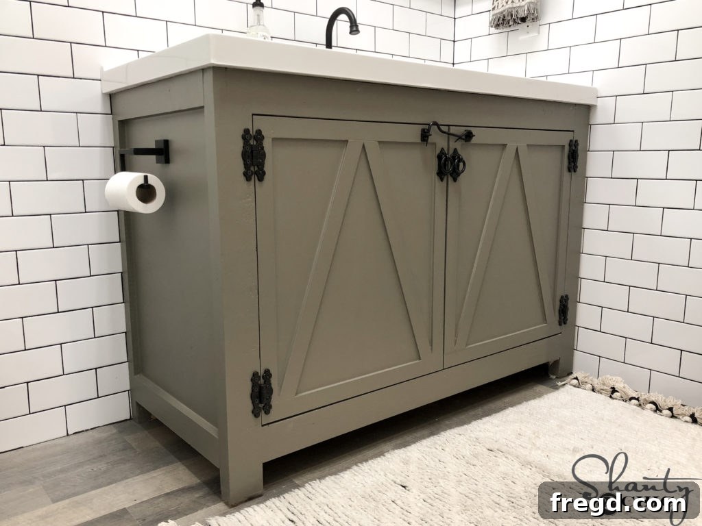 Handcrafted Modern Farmhouse Bathroom Vanity 12 DIY Modern Farmhouse Bathroom Vanity