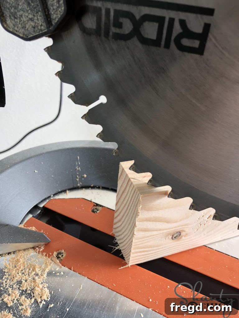 Cutting the long runners for the main bench support structure