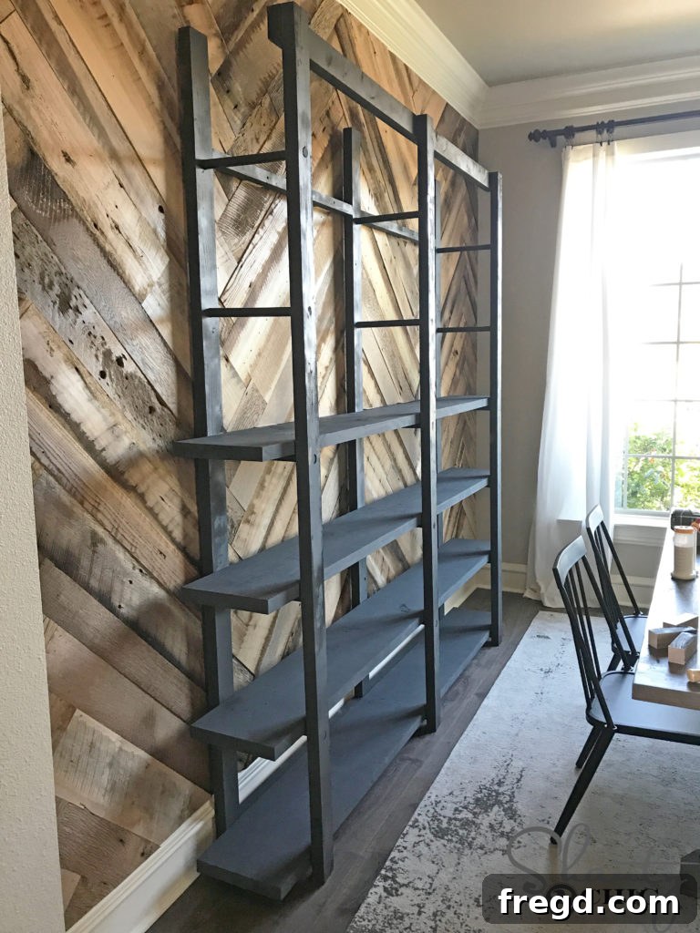 Craft Your Own Modern Farmhouse Dish Display 21 Installing the first shelf into the plate rack, starting from the bottom