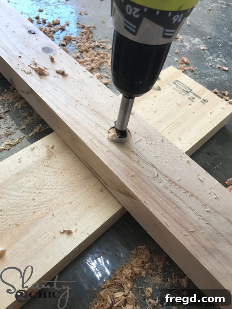 Craft Your Own Modern Farmhouse Dish Display 4 Lumber cut to size for plate rack ladder rails