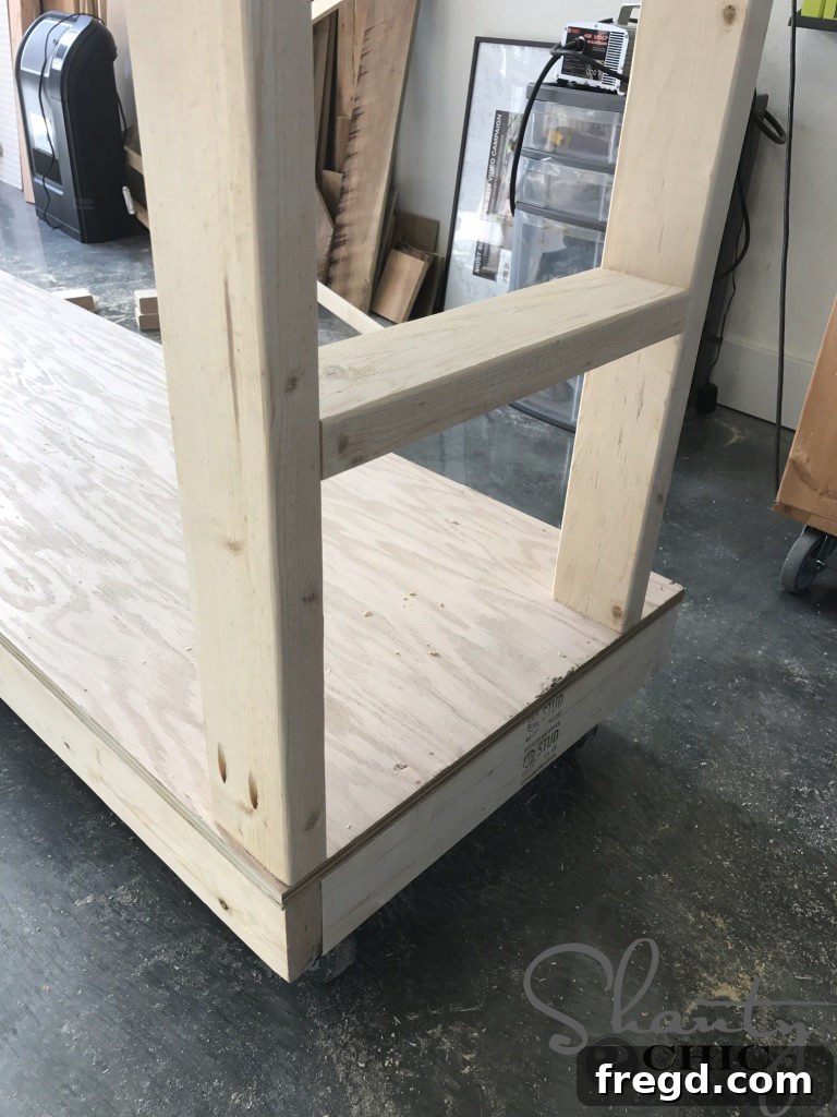 Attaching Assembled Ladders to Sturdy Lumber Cart Base