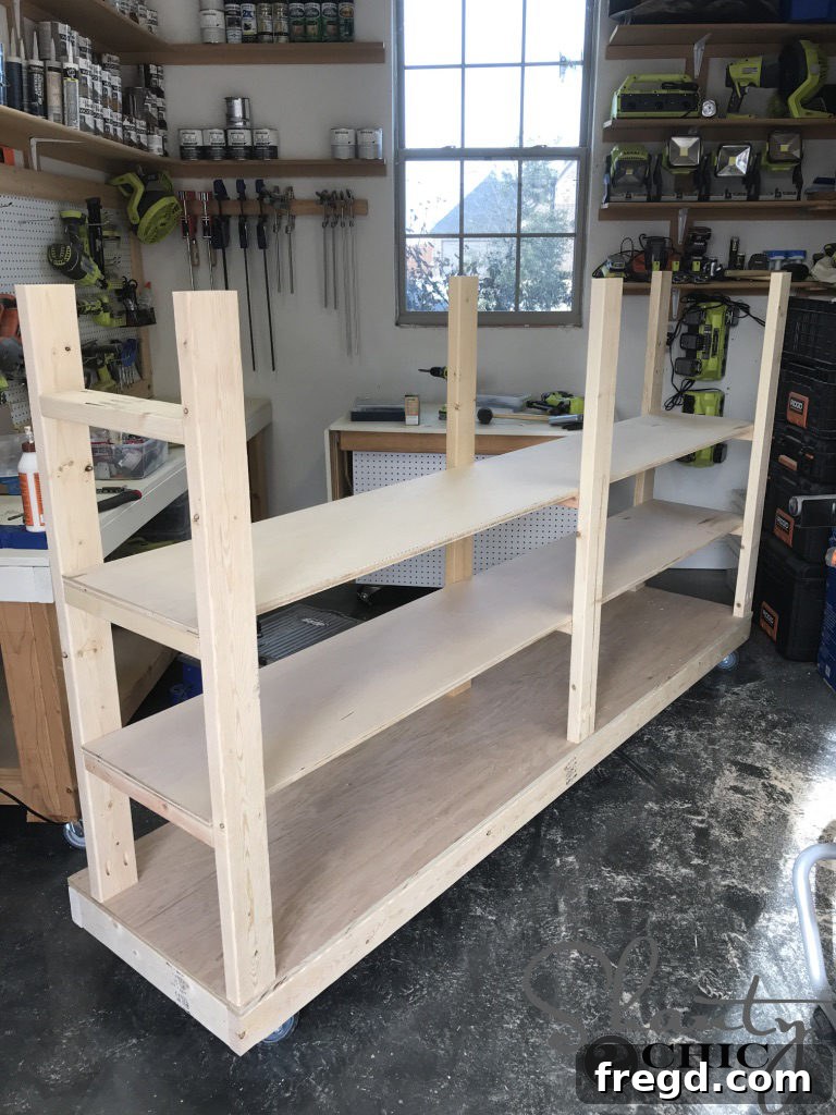 Sliding Shelf Pieces into Lumber Cart Ladders for Easy Fit