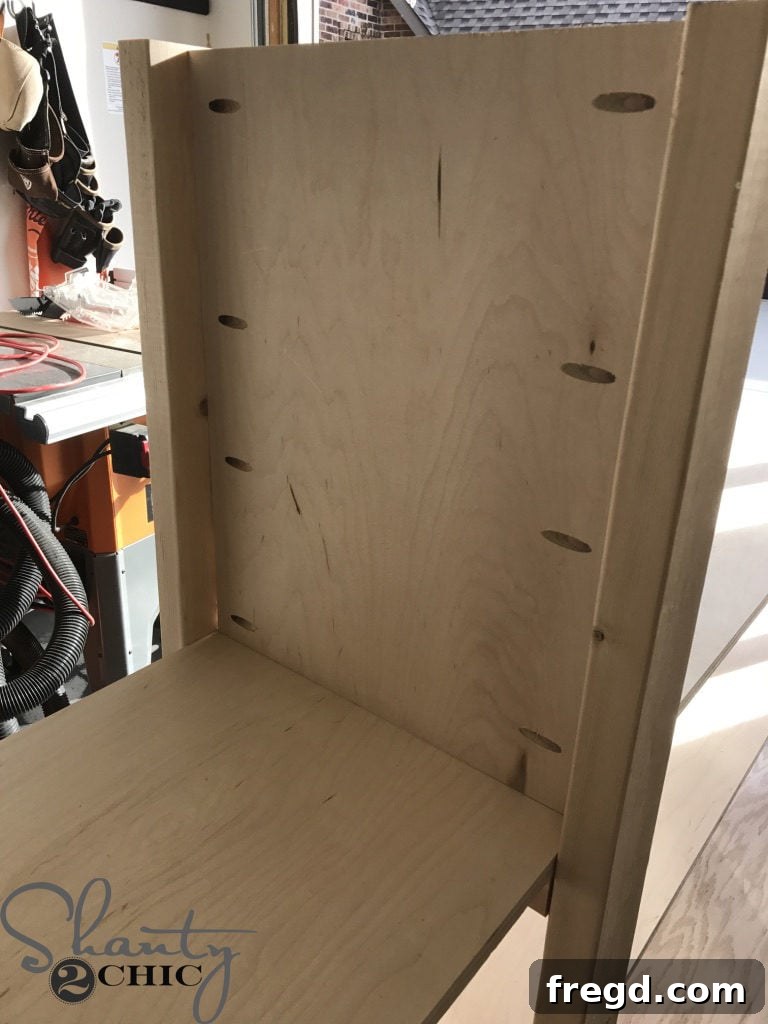 Attaching Scrap Side Panels to Lumber Cart Ladders for Bins