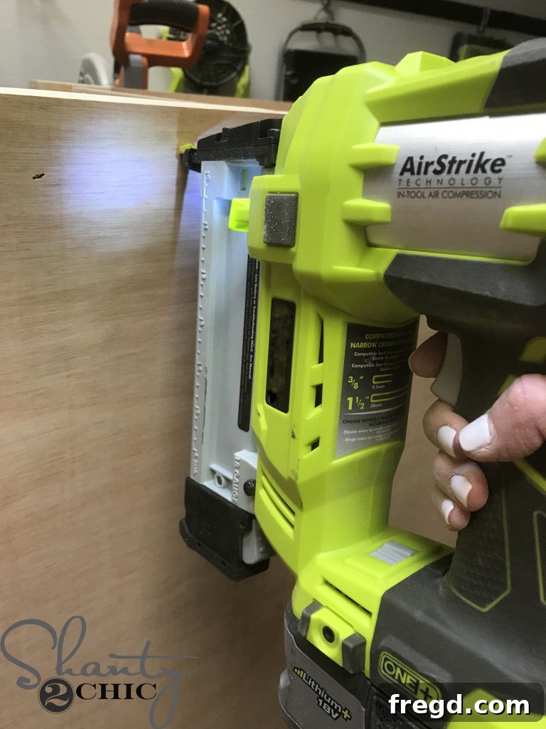 Attaching Plywood Front and Back Panels to DIY Lumber Cart