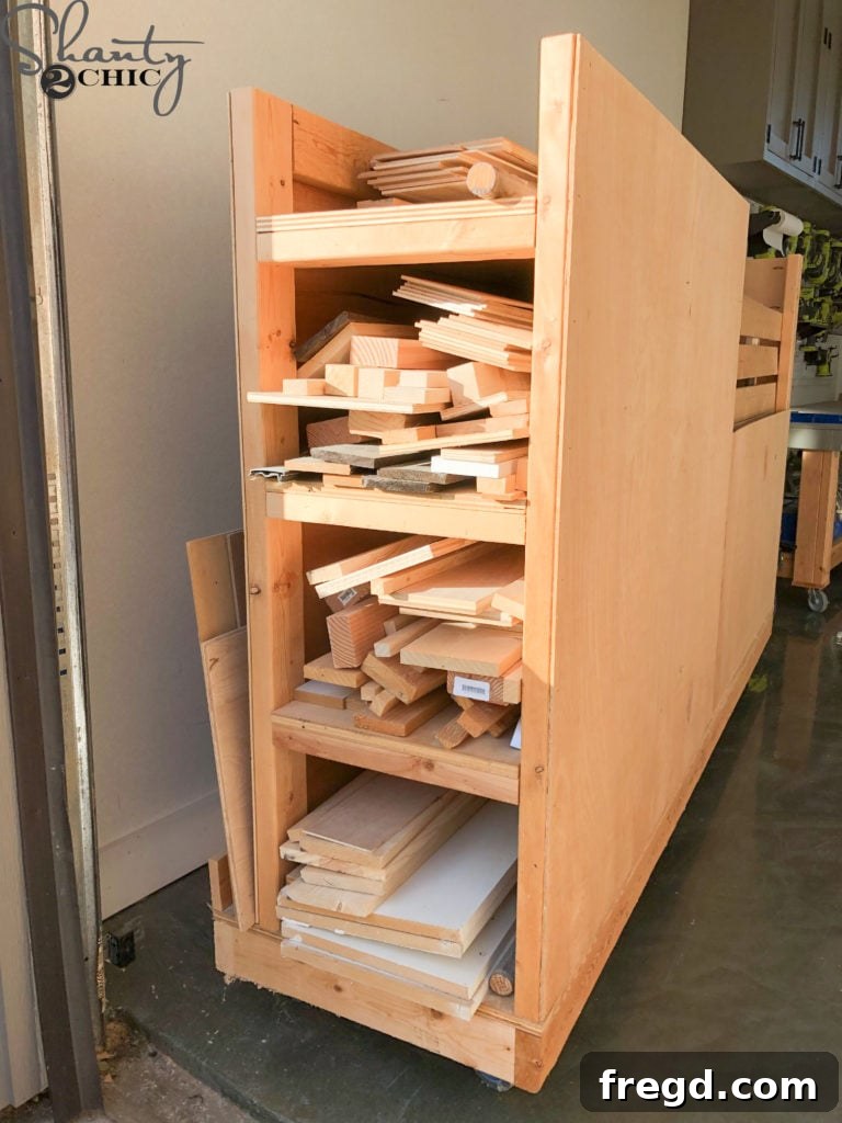 Versatile Lumber Cubbies for 8ft and 4ft Boards