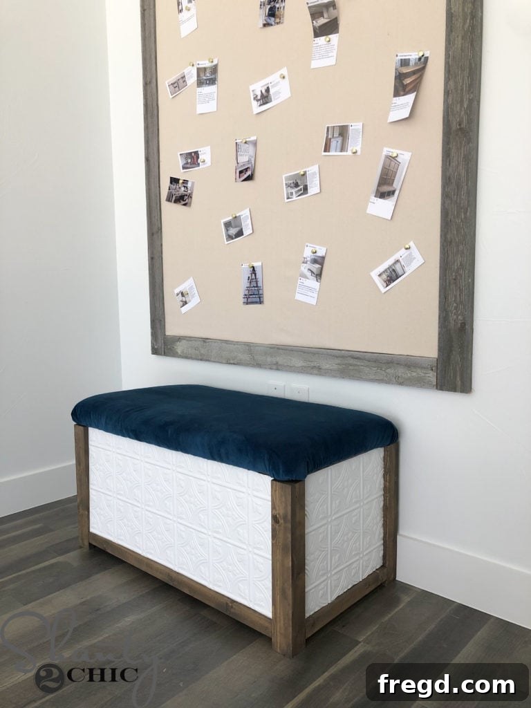 Securing Hinges to DIY Ottoman Lids and Legs for Smooth Operation