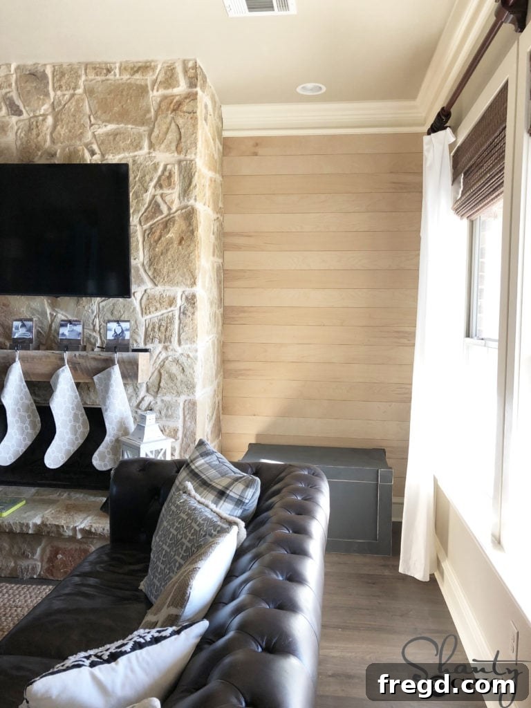 Shiplap Around My Fireplace