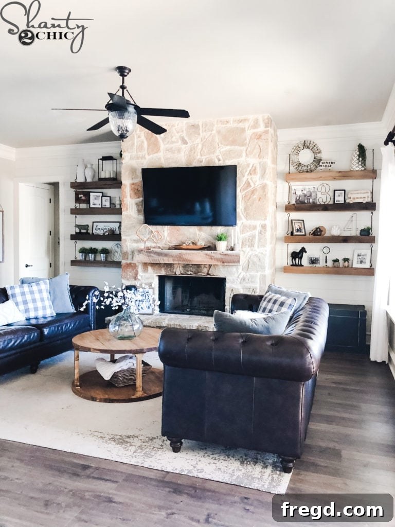 Shiplap Around My Fireplace