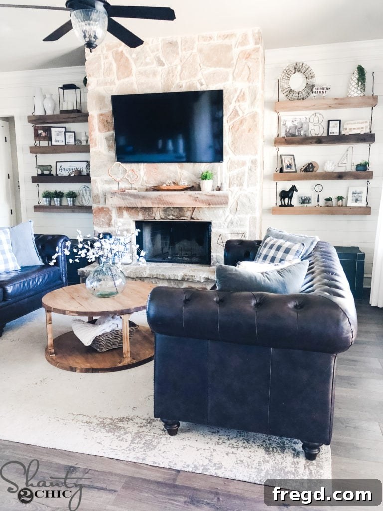 Shiplap Around My Fireplace