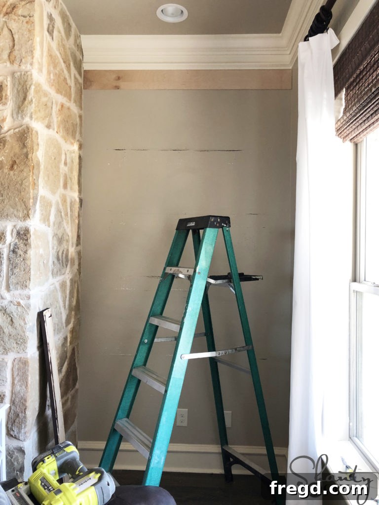 Shiplap Around My Fireplace