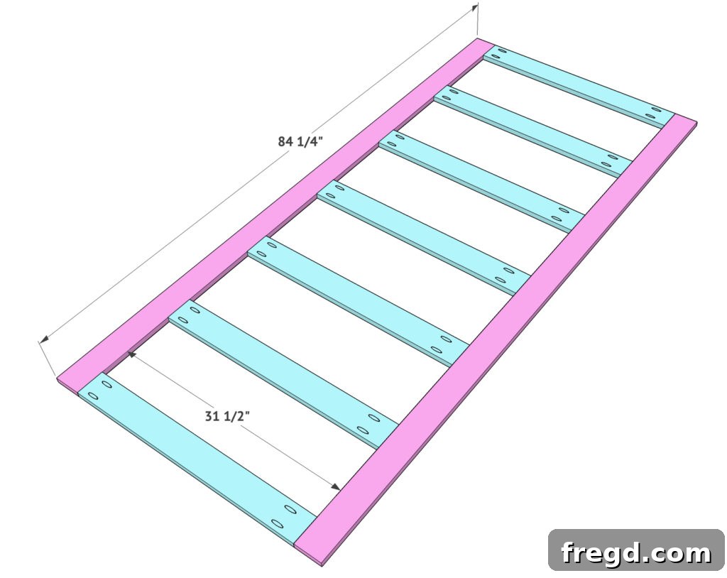 Assembled wooden frame for double bypass doors