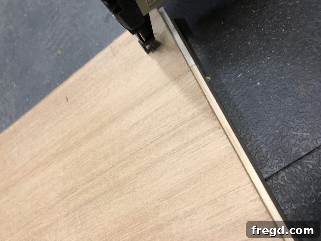 Attaching plywood to the door frame for stability