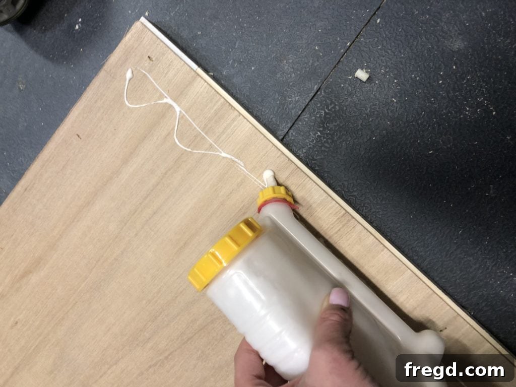 Applying reclaimed wood planks to the closet door