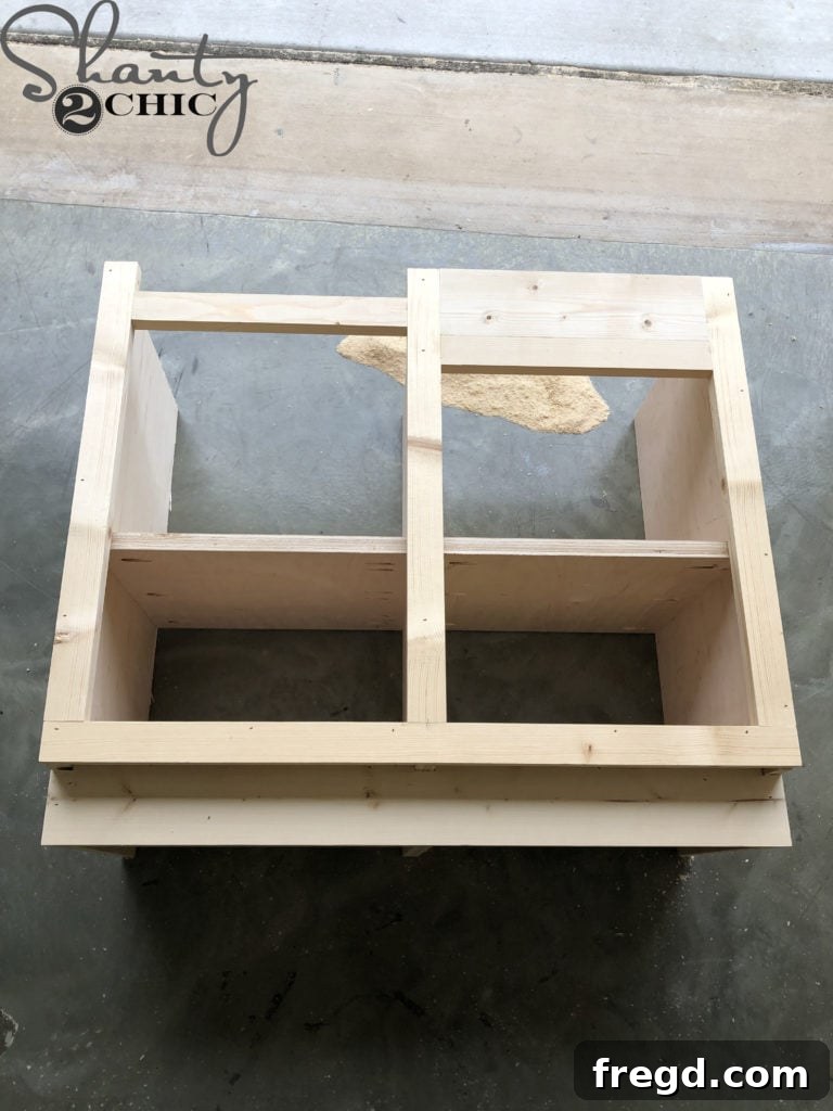 Ensuring the face frame is flush with the cabinet top