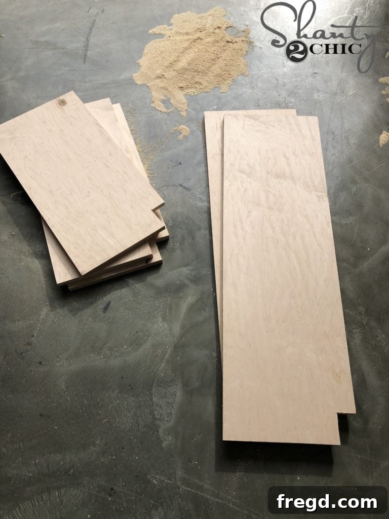 Cutting refrigerator sides and shelves to size