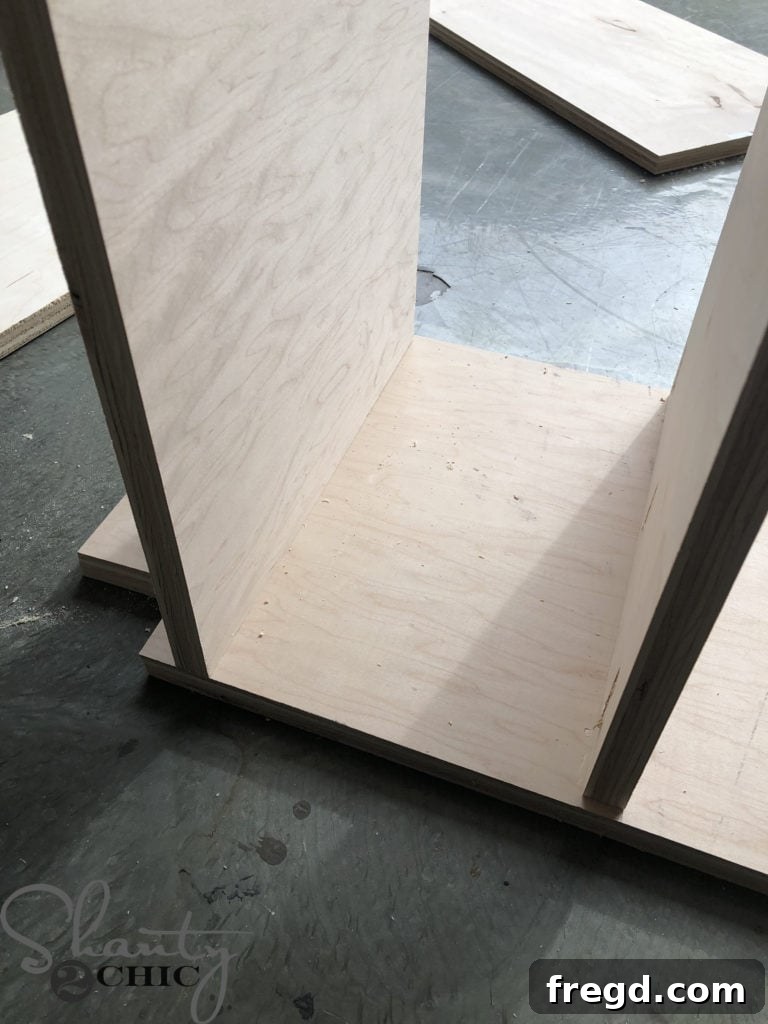 Assembling refrigerator shelves to side panels