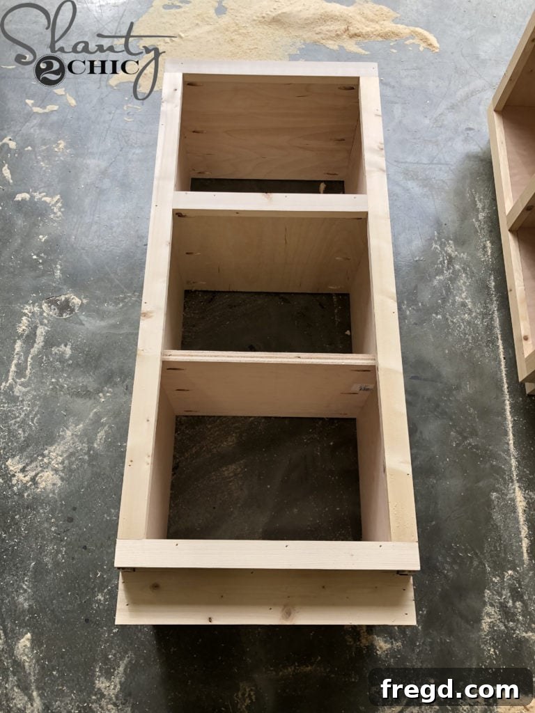 Attaching the refrigerator face frame flush with the cabinet