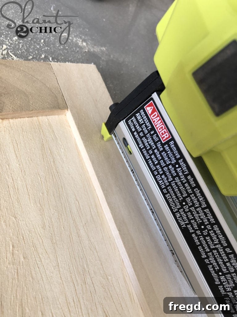 Building the refrigerator doors with decorative trim