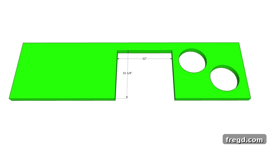 Jigsaw cutting two 6-inch circles for stove burners