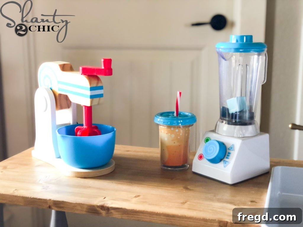 Play food mixer and blender sets, highly interactive