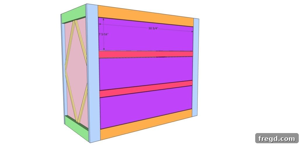 Installing drawer faces with even spacing using temporary shims