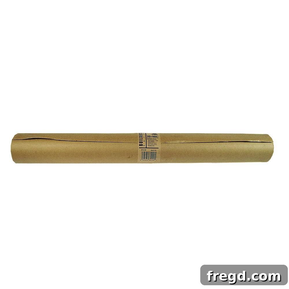 Roll of builder's paper for floor protection