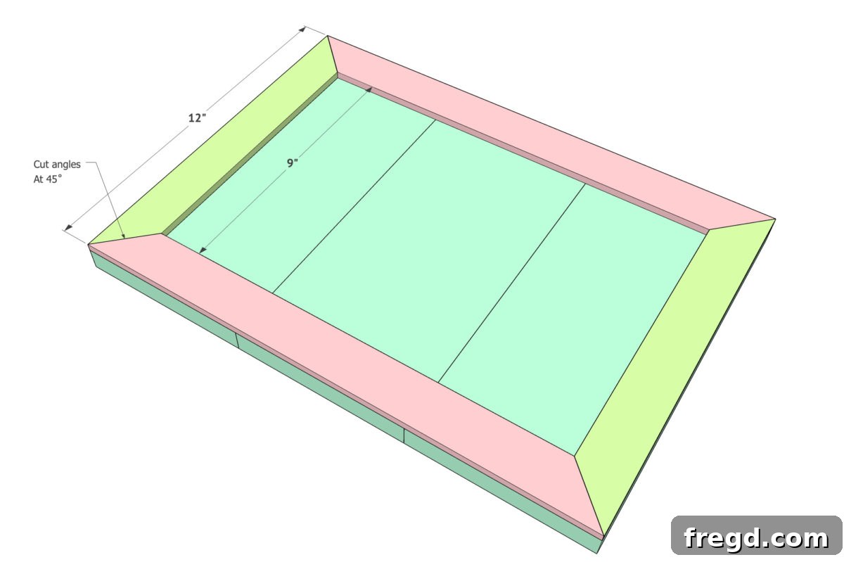 Completed DIY planked wood frame structure