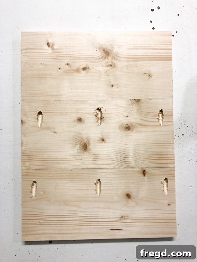 Attaching planks with pocket hole screws