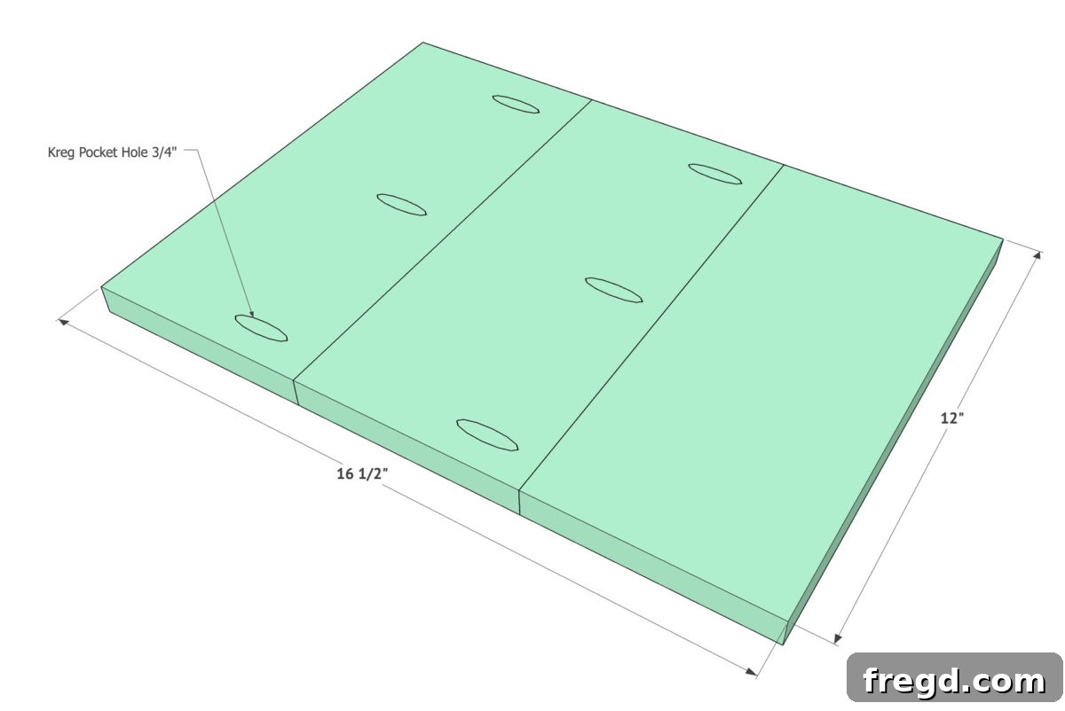 Assembled planked wood base