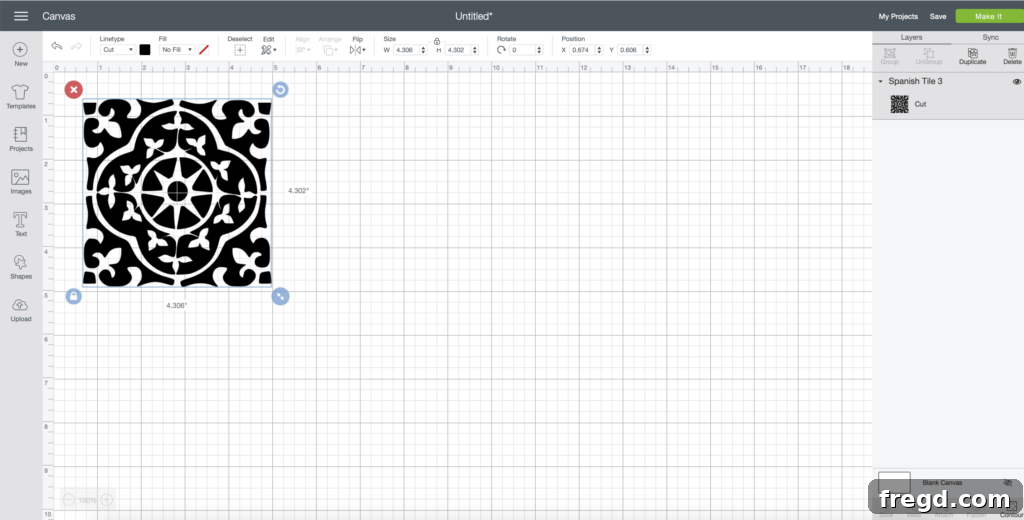 Infusible Ink Prepare To Be Amazed 3 Design selected and sized in Cricut Design Space for Infusible Ink coaster
