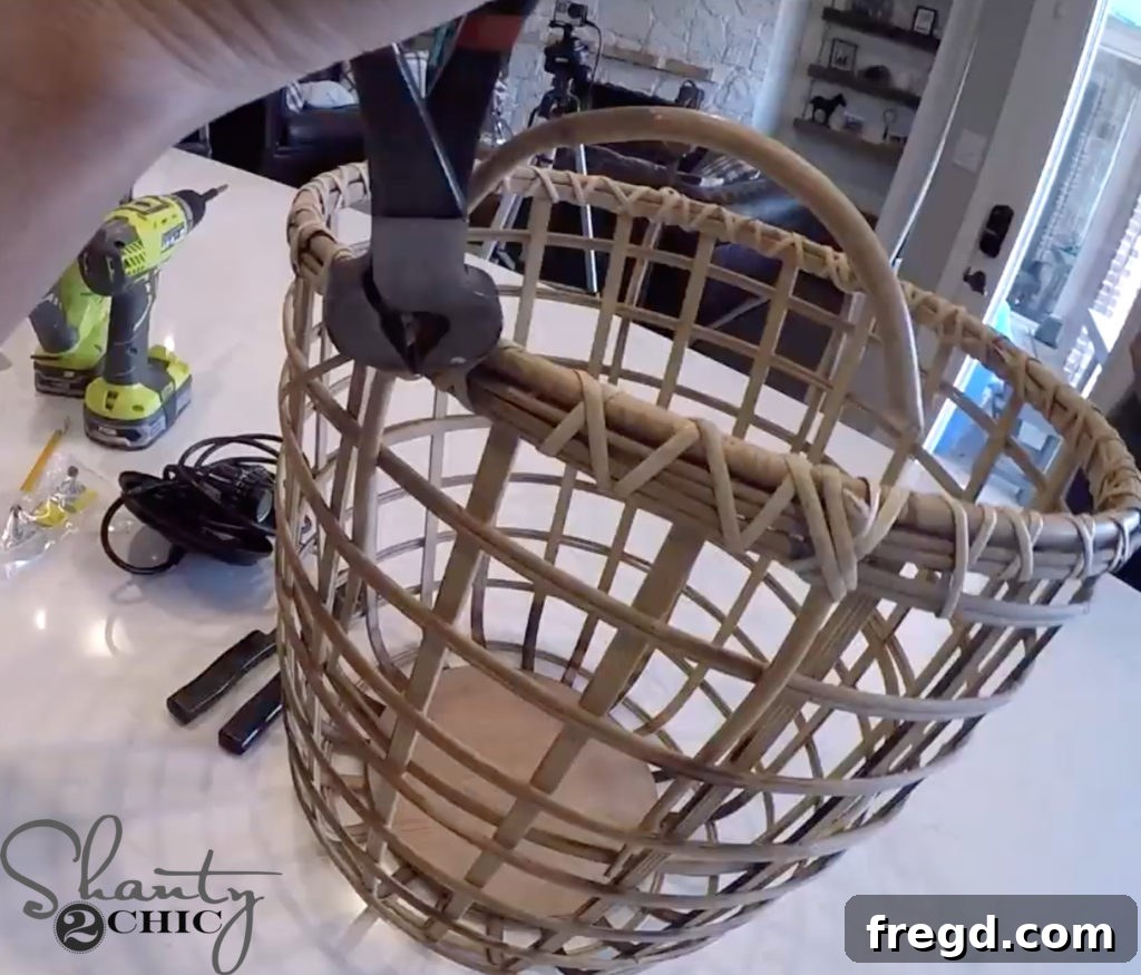 Basket before handle removal