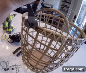 Basket Chandelier Hack