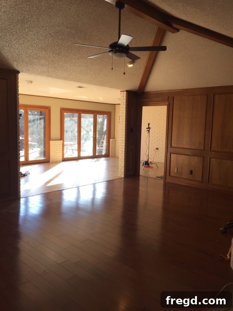Before photo of the Davis kitchen, showing its closed-off layout from the main living area.