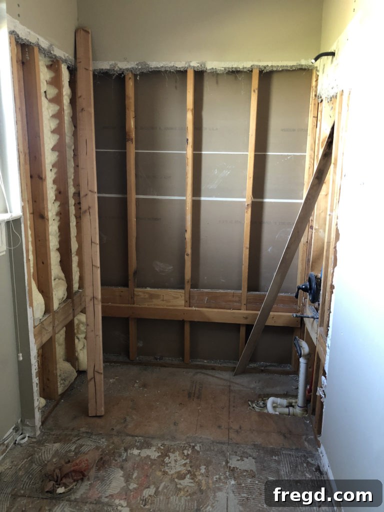 Modern Farmhouse Bathroom Demolition