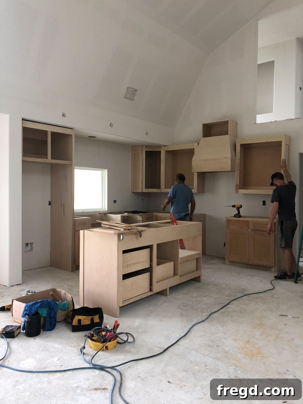 Shanty2Chic House Flip: Episode 3 4 Custom installed kitchen cabinets by CityWide Cabinets, ready for paint