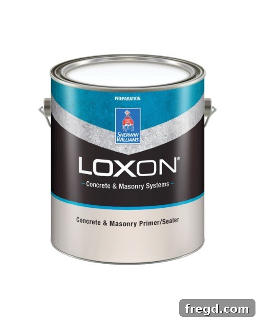 Paint Colors That Sell Your Flip House Fast 11 Close-up of exterior brick primed with Loxon Concrete and Masonry Primer