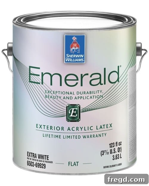 Paint Colors That Sell Your Flip House Fast 12 Exterior wall painted in Sherwin-Williams Dover White Emerald Exterior Acrylic Latex