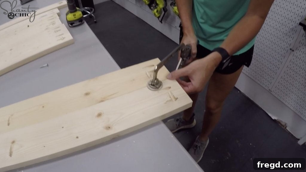 The Shanty Flip Episode 7 3 Joining wood planks with pocket hole screws and face clamps for a flush surface