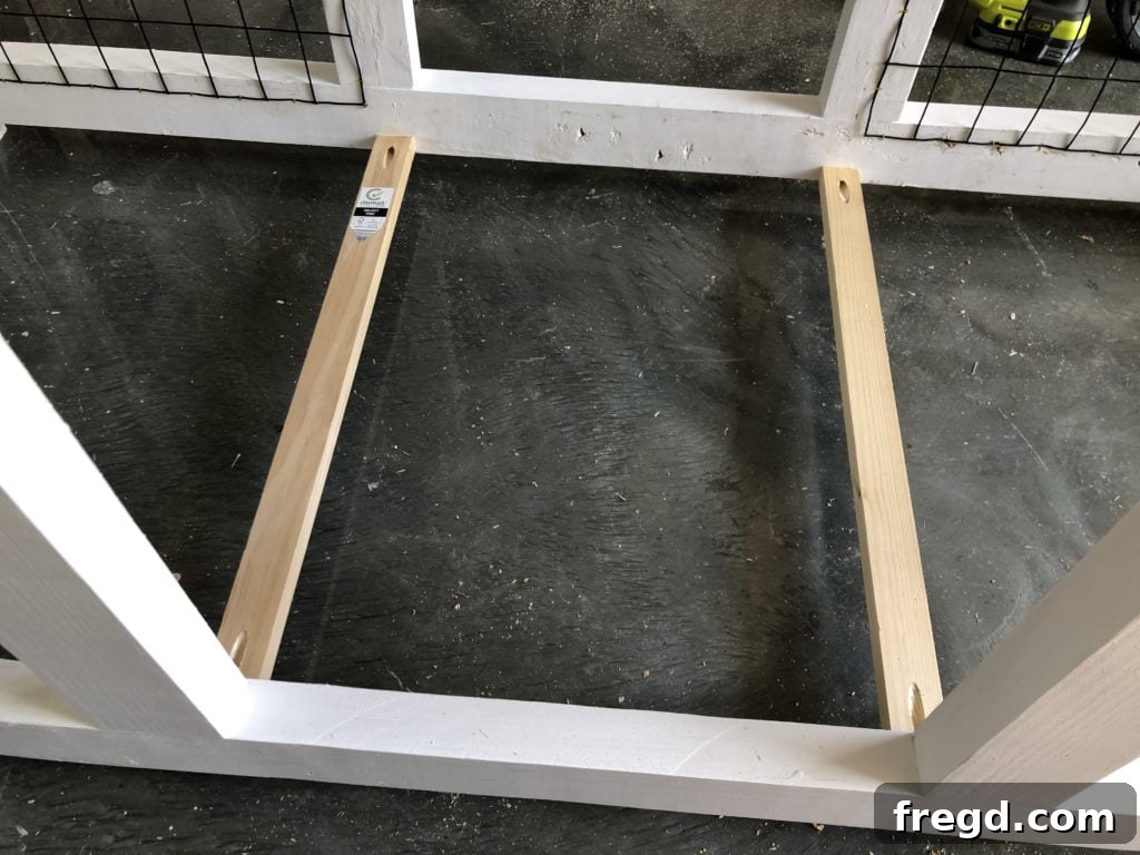 Adding bottom supports for the dog crate console