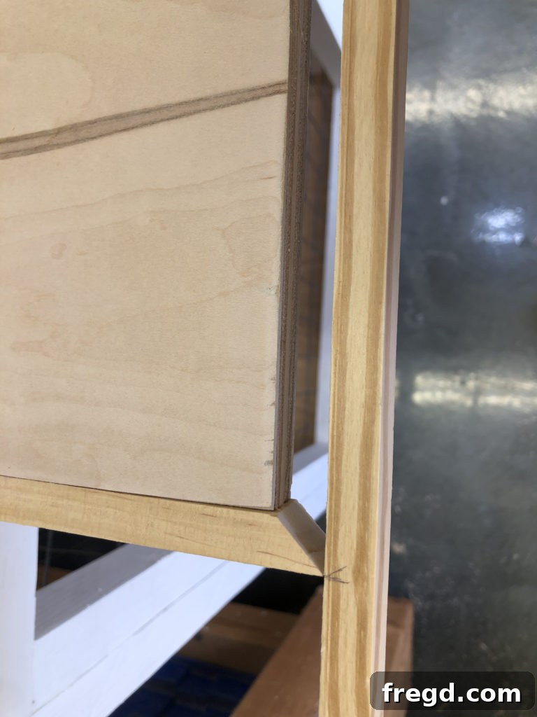 Attaching front and back trim to the console top