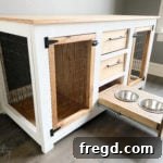 Finished DIY Dog Crate Console