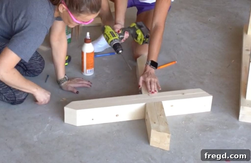 Assembling and attaching the cross support