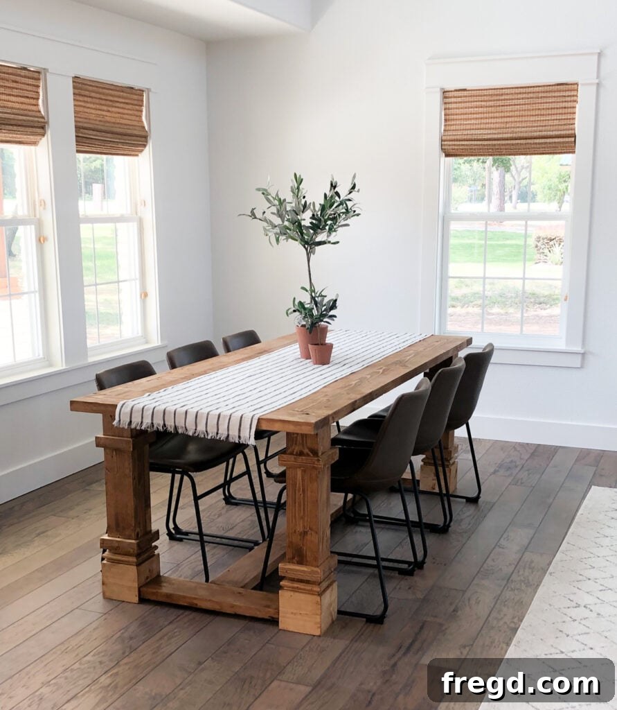 Modern Farmhouse Dining Table plan